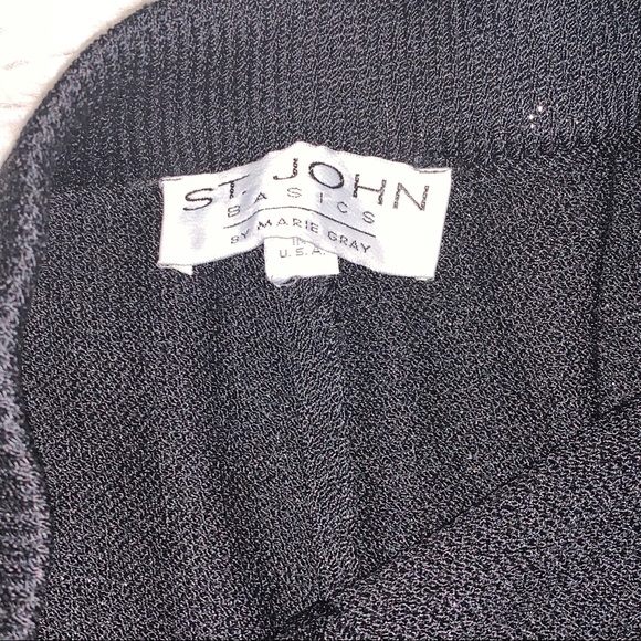 St John Basics By Marie Gray Black Pull On Pants womens size 6 - Picture 5 of 5